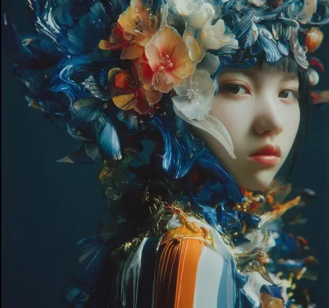 角色设定案例：原创奇幻角色立绘与三视图
